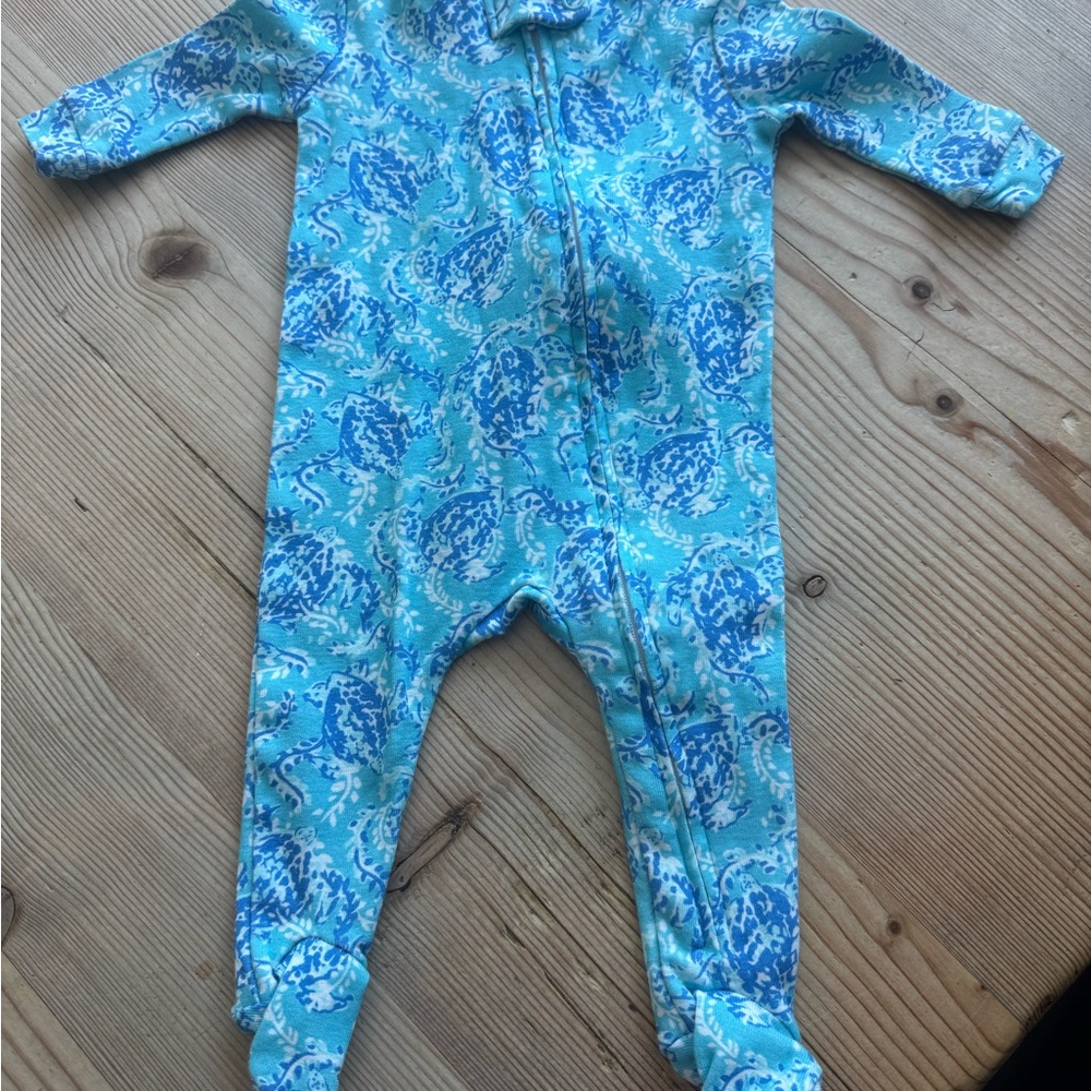 Pottery Barn Lilly Pulitzer Blue and White Footies One Piece